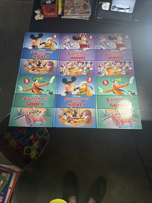 Disney Press 5-Minute Stories Lot of 6 Donald Goofy Minnie Mickey Pluto