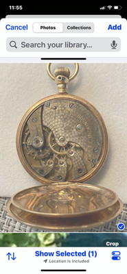 Antique Gold Pocket Watch Movement   Signed T&E Dickinson & Co Buffalo NY - SN 1