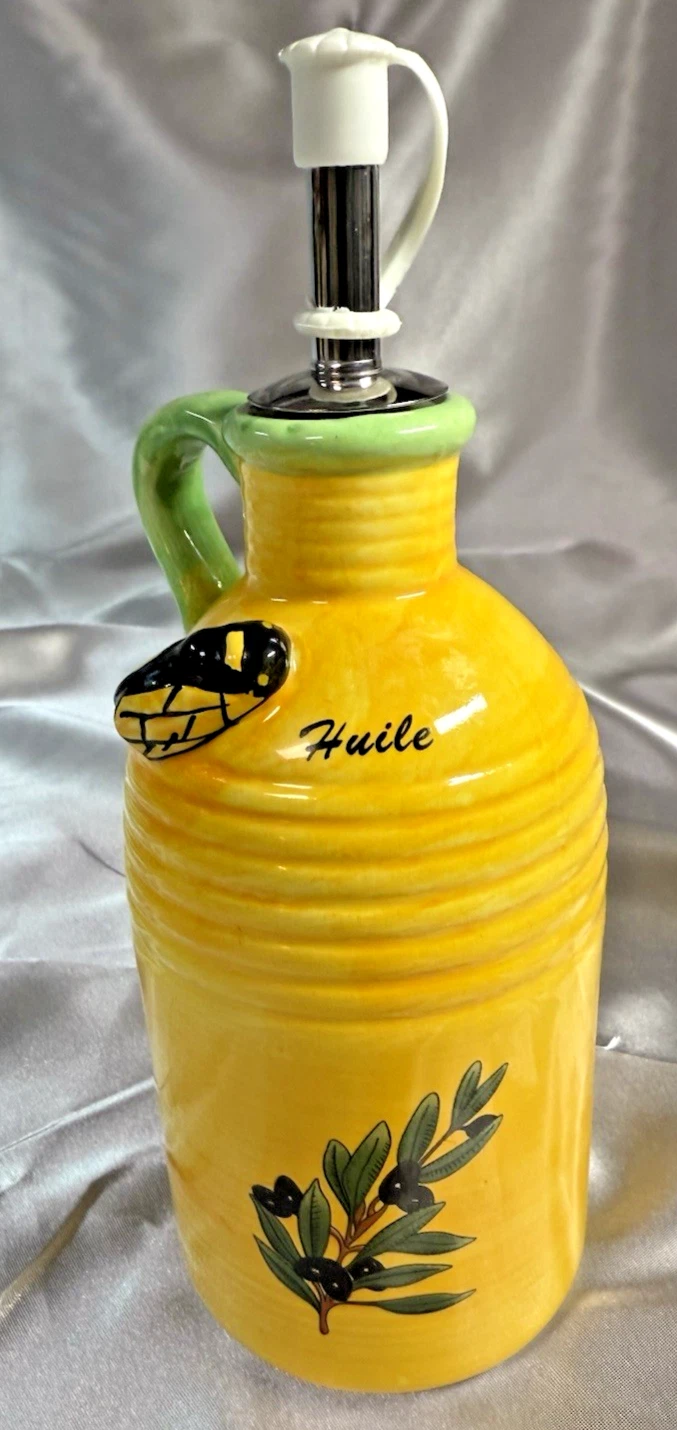 Amarcord La Romagna Ceramic Oil Cruet Hand Painted