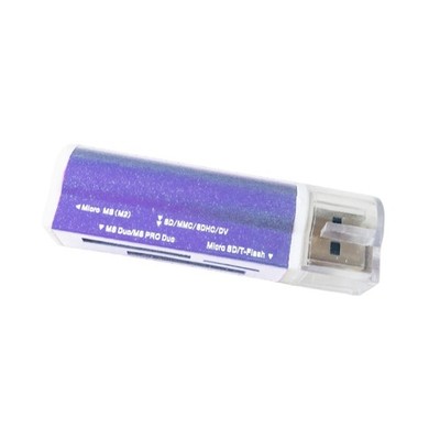 Portable All in1 USB Memory Card Reader For SDTF MicroSDHC MS Memory Sticks