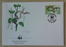 Enveloppe Premier Jour 1984 WWF(4) Serpent le Boa de Jamaique 22/10 Kingston