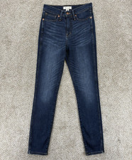 Madewell 10  High Rise Skinny Jeans Women  s Size 25 Dark Wash Blue Denim Stretch