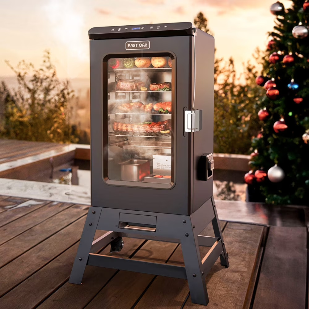30 In Electric Vertical Smoker Digital Control Glass Door Me