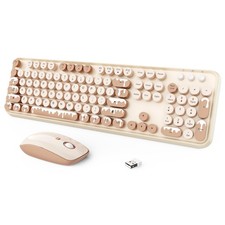 Wireless Keyboard and Combo, 2.4 GHz Wireless Full-Sized Typewriter Keyboard ...
