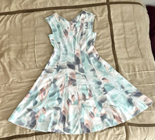 Calvin Klein Sleeveless Floral Abstract Fit & Flare Midi Dress size 6