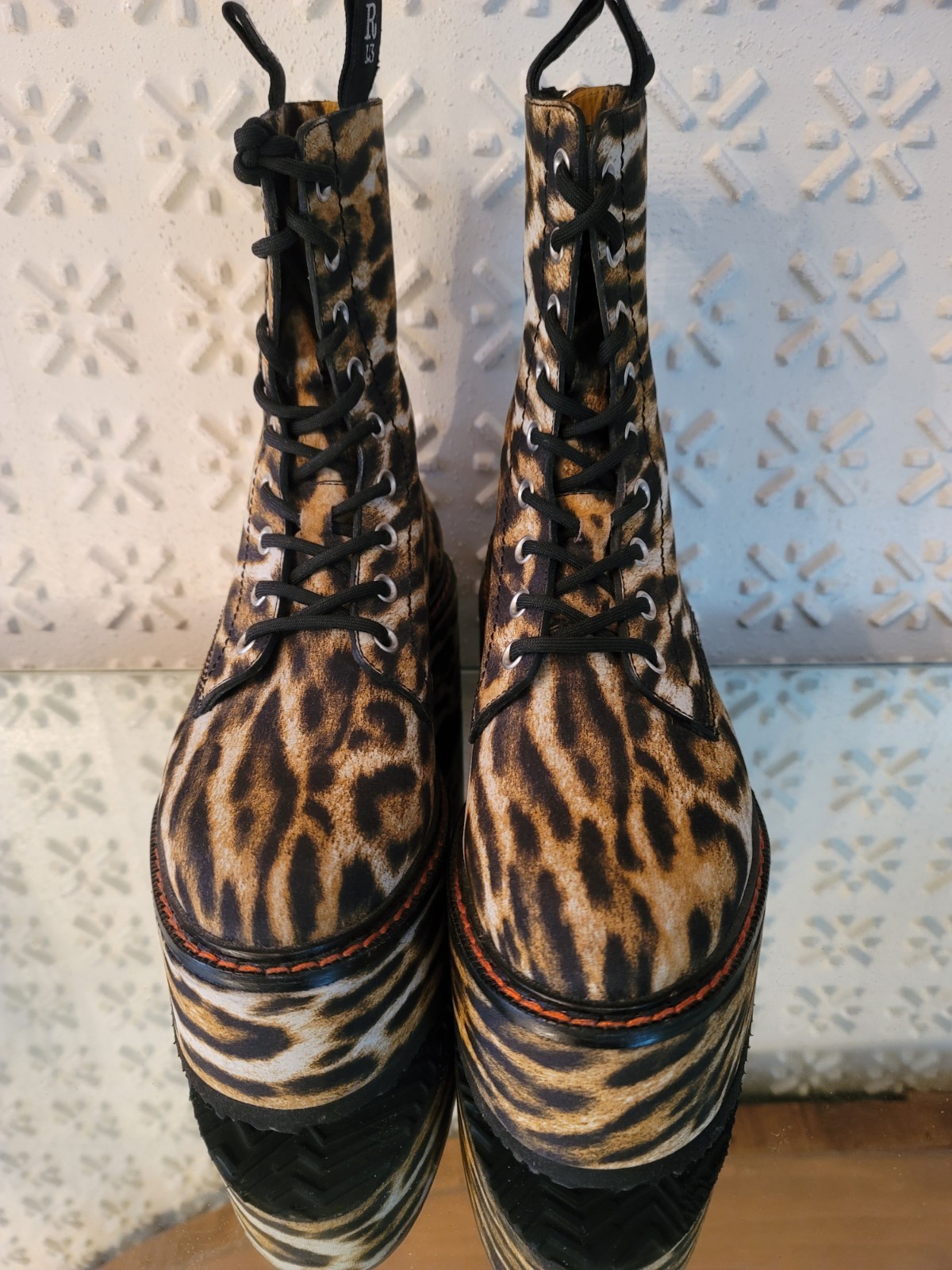 R13 Double Stack Leopard Print Ankle Boots. Women… - image 2