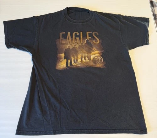 Eagles Long Road Out Of Eden 08-2009 Concert Tour Black Mens 2000s vintage concert t-shirt, vintage, single stitch, B+ condition