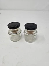 2 Antique Glass ink Bottles  Inkwells