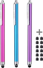 Stylus Pens for Touch Screens iPad iPhone Kindle Fire Pink/Purple/Aqua Blue 