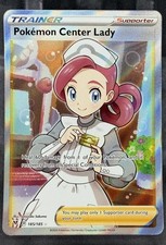 pokemon center lady card GGT - 185/185 Supporter Rarity Pokemon Center Lady - 060/073