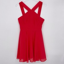 LULU’S The Way You Look Tonight Halter Skater Mini Dress Womens Small