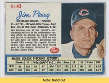 1962 Post Jim Perry #43 READ 0s5