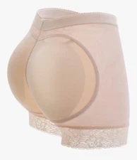 KIWI RATA Butt Lifter Padded Panties Seamless Lace Underwear Enhancer S