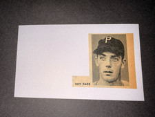 Roy Face, PIRATES, Vintage 1954 Photo Card, 3x5 Size