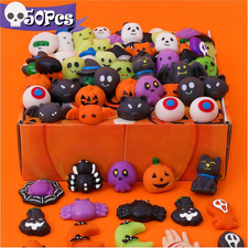 50 Pack Halloween Squishy Toys, Bulk Fidget Toys, Party Favors for Kids