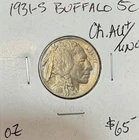 1931-S Buffalo 5 Cents Nickel Choice AU+/UNC
