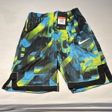 Nike Boys Swim Shorts Multicolor Geometric Pattern Elastic Waist Size L