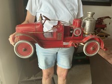 Antique Buddy L #205A Pressed Steel Pumper Fire Truck 1921-1925