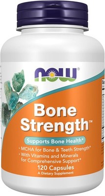 NOW Foods Bone Strength with  C,MCHA, Magnesium and VitaminsD&K, 120 Caps EXP 05