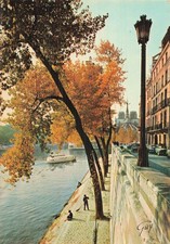 75 PARIS ILE SAINT LOUIS LE QUAI D ORLEANS ET LA SEINE