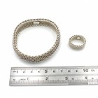 Tiffany & Co Somerset Mesh Weave Sterling Bracelet & Ring Lot of 2 #S5245-3 — photo 7