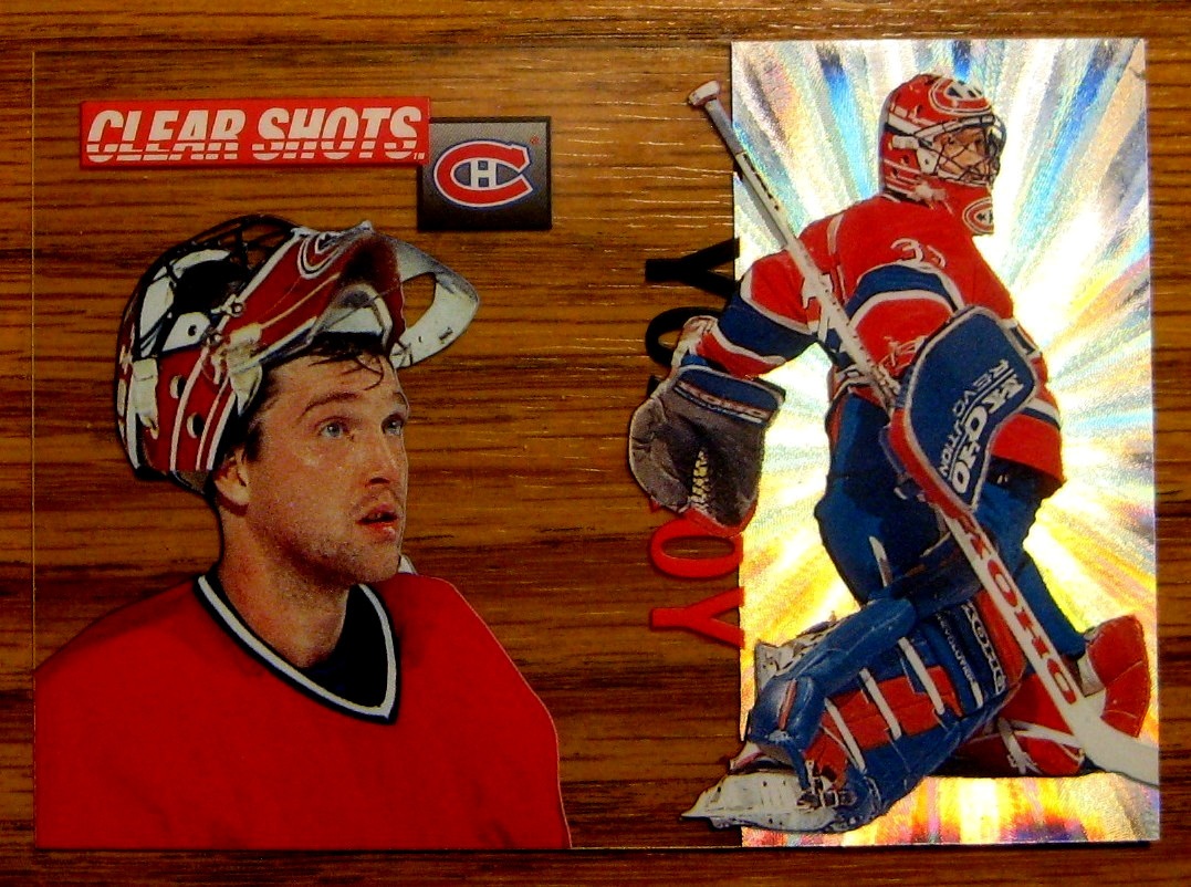 1995-96 Pinnacle Clear Shots PATRICK ROY 95-96 Card #10 of 15**CANADIENS**