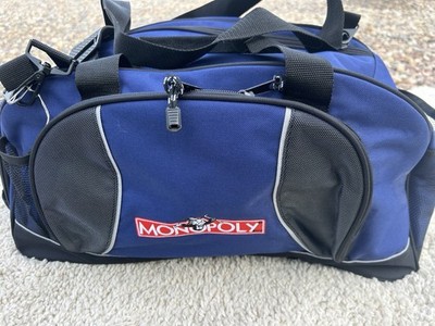 Rare! MONOPOLY Board Game Blue Canvas Duffle Bag School Gym Crafts Storage