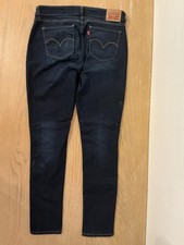 Levi's 711 Skinny Jeans Womens 30 Blue Dark Wash Mid Rise Stretch Denim Slim Fit