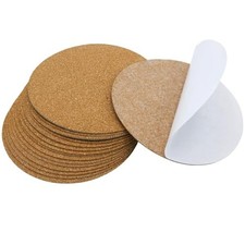 16 Pcs Self-Adhesive Cork Round, 3.5" x 3.5" Cork Tiles Backing Sheets,Mini W...