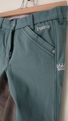 Reithose Pikeur Gr. 38 Petrol Grün Modell Malisha Kontrast