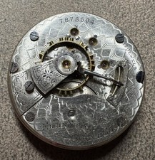 1899 ELGIN 18S 17J PW LS GRADE 228 POCKET WATCH MOVEMENT DIAL