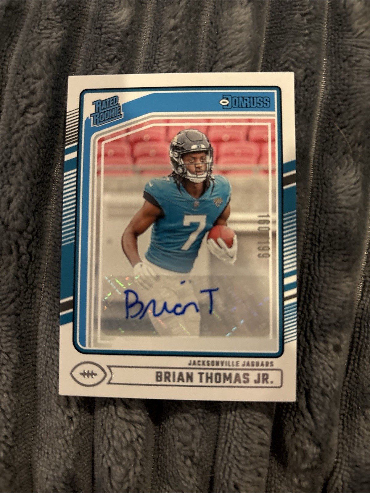 2024 Donruss Brian Thomas Jr (RC) #313 Rated Rookie Press Proof Auto  /199🔥🔥