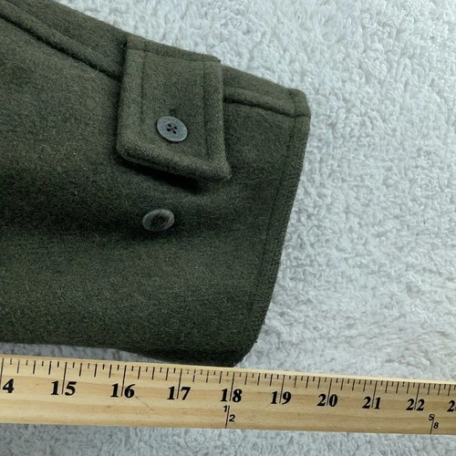 Vintage Atlantic Rancher Jacket Mens Large Olive Lined Wool Button Front image 8