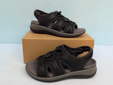 Orthofeet Maui Stretchable Casual Comfortable Women's Sandals US 6.5 Black