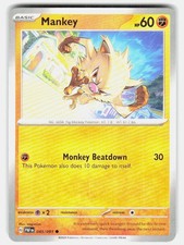 Pokemon TCG Mankey Paldean Fates 045/091 Common NM