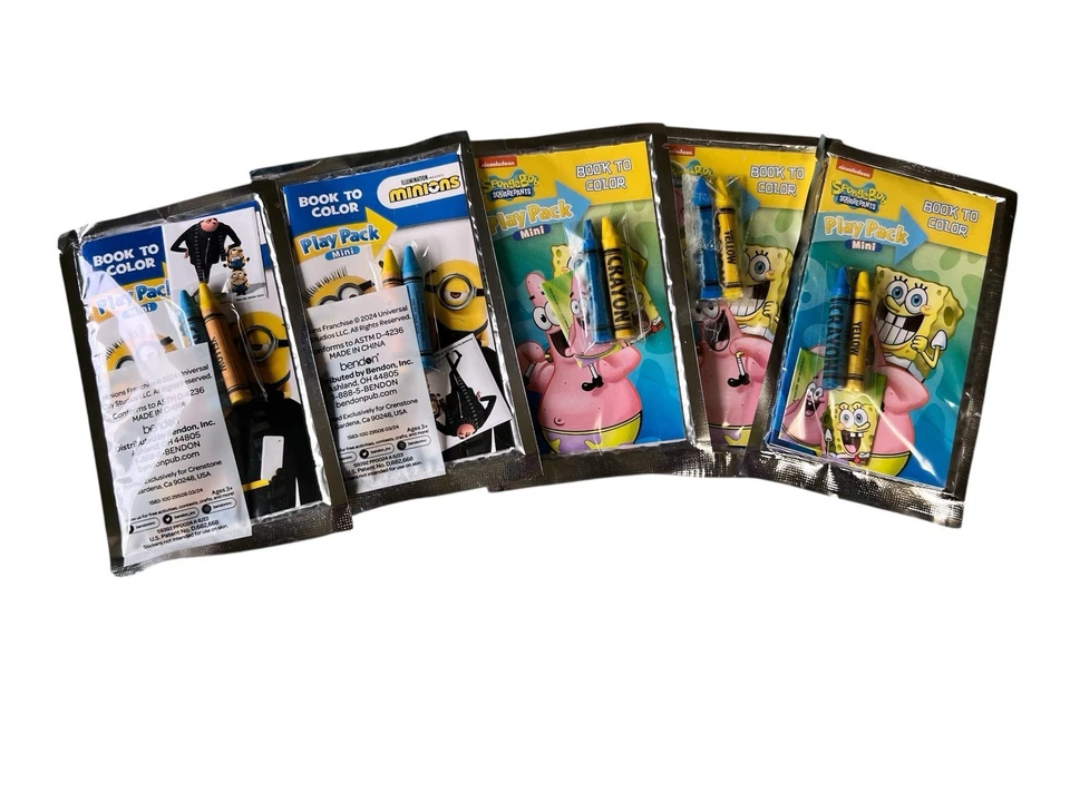 Minions & SpongeBob Mini Play Packs – Set of 5 - Image 2 of 2