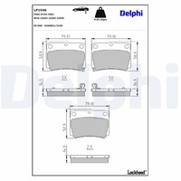 Delphi Bremsbelagsatz Scheibenbremse LP1546 FüR Galloper Sport Pajero Mitsubishi