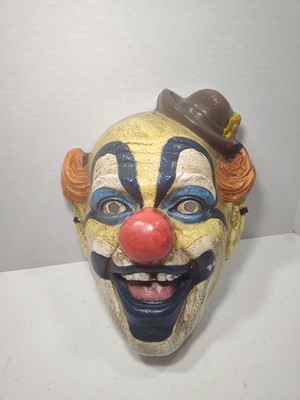 Vintage Creepy Clown Mask Thick Vacuum Form Plastic Halloween Carnival Mask