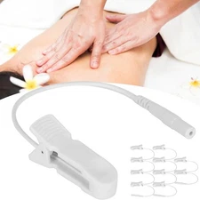 10pcs 2.0mm Ear Clip Electrode Wire Connecting Cable for Digital TENS Massage