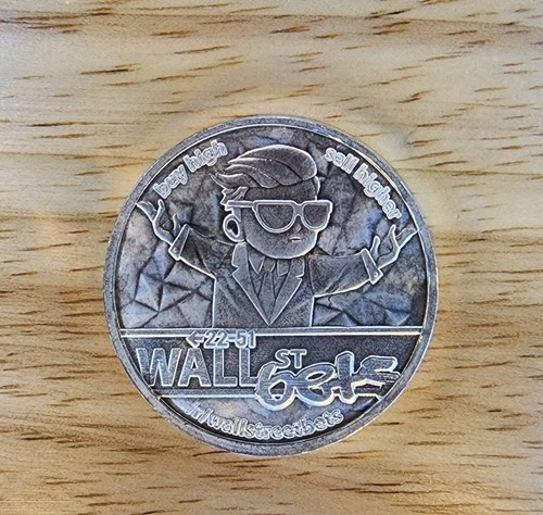 Wall St. Bets To The Moon 1oz .999 Fine Silver Round