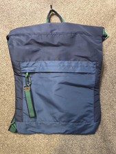 Thirty-one Essential Cinch Backpack AP05 Navy Leaf Green Colorblock
