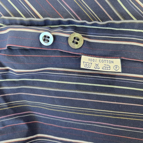 Brioni Neiman Marcus Shirt Mens Extra Large Navy Classic Quiet Luxury Career - Picture 8 of 8