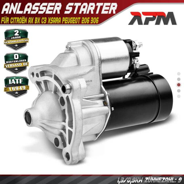 Anlasser Starter für Citroën AX BX Berlingo C2 C3 Xsara Peugeot 206 306 1.1 1.4L Anlasser Starter für Citroën AX BX Berlingo C2 C3 Xsara Peugeot 206 306 1.1 1.4L