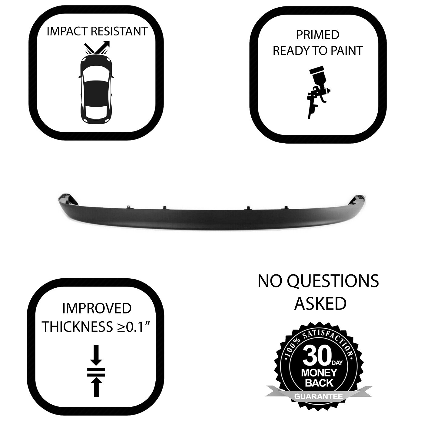 Front Lower Textured Bumper Cover 2002-2009 Dodge RAM 1500 CH1090125-DF