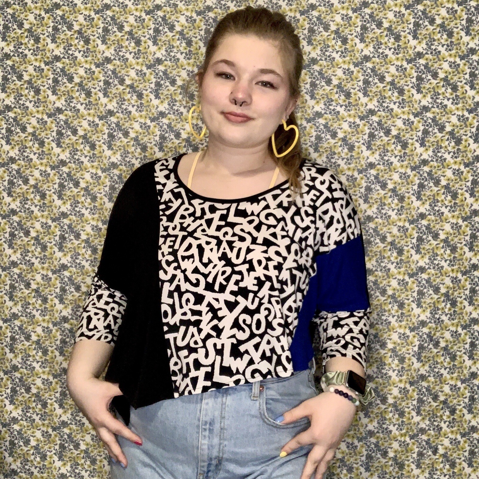 Asymmetrical Tango Mango Collection Abstract Lett… - image 1