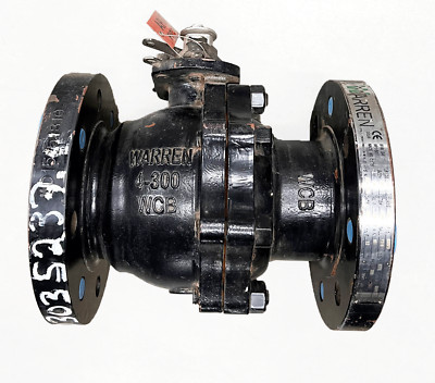 Warren 4'' WCB Floating Ball Valve Class 300 API607 Firesafe Carbon Steel 4-inch