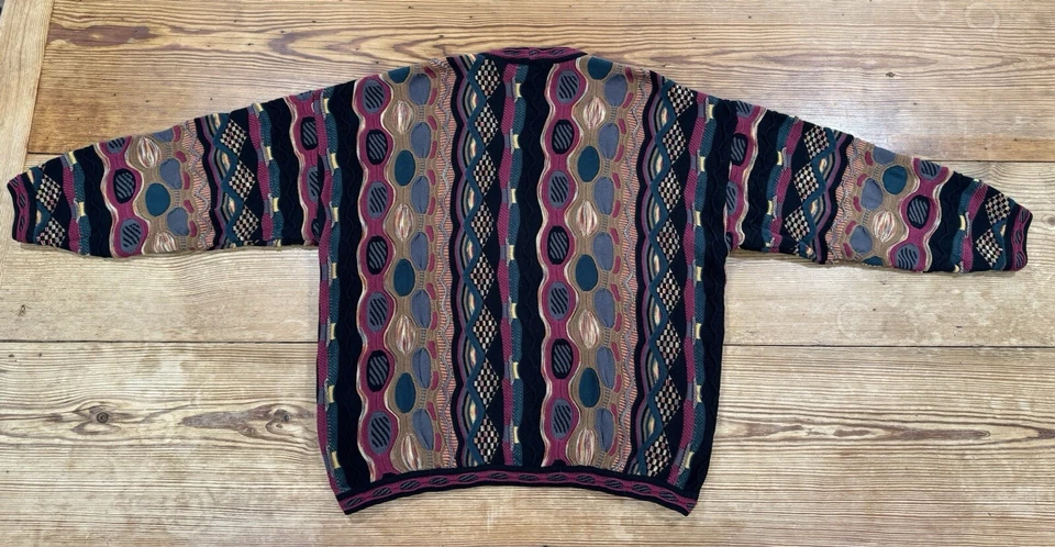 VTG 90’s TUNDRA 3D Cardigan Sz XXL 2X  Canada Coogi Like Biggie Legend - Image 3 of 4