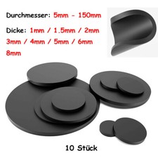 10 x Durchmesser 5-150mm Gummi Scheiben Rund Platte 1/1,5/2/3/4/5/6/8mm Scheiben