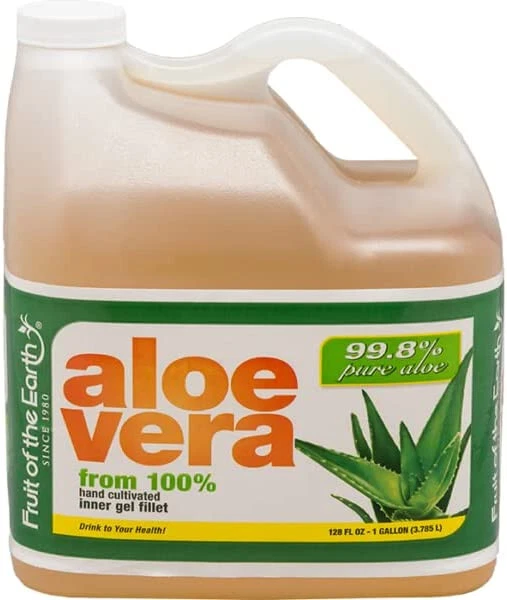 Fruit of the Earth Aloe Vera Juice Drink 128 oz (1-gallon) or 2-gallon size