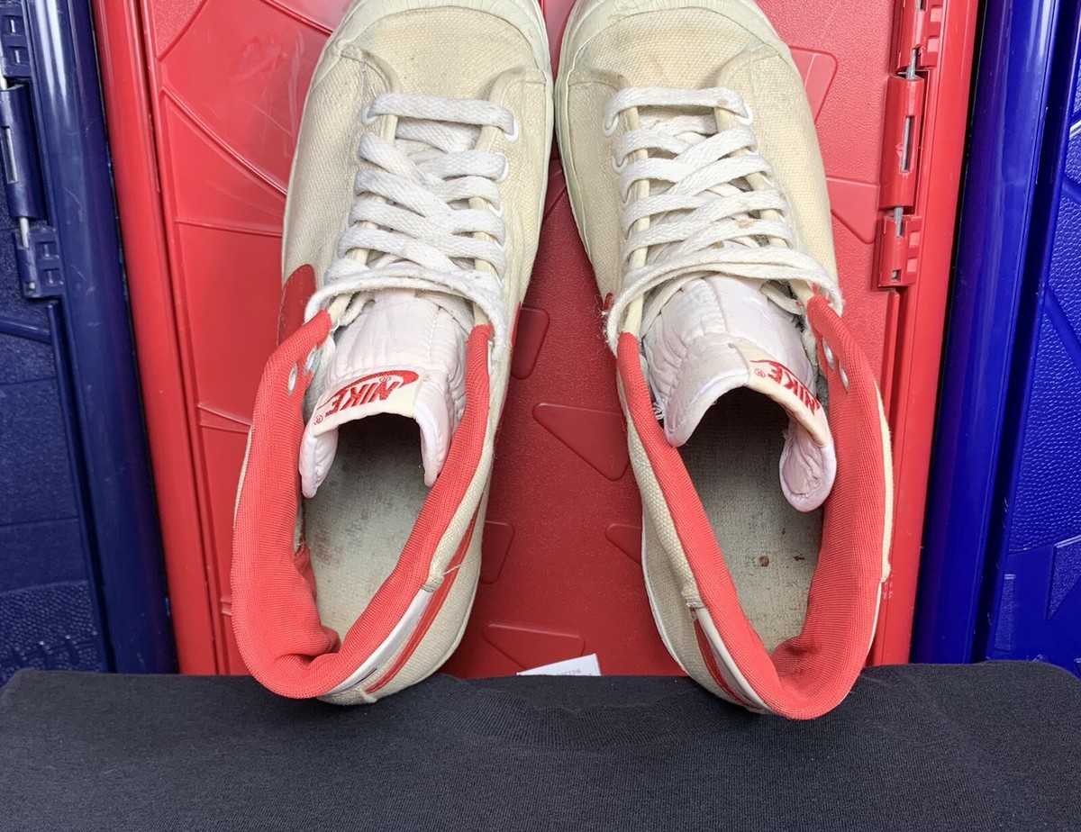 Vtg 1982 Nike High Top Canvas Blazer Sz 8 Made In Korea 80s Vtg 1982 Nike High Top Canvas Blazer Sz 8 Made In Korea 80s